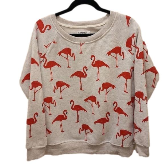 L.A. Soul Sweaters - Flamingo Crew Neck Sweatshirt Sz.Lg. L.A.Soul All Over Print